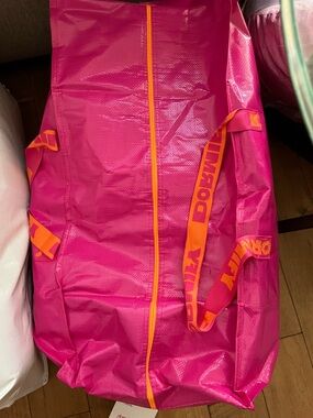Hot Pink Duffel Bag with Orange Accents